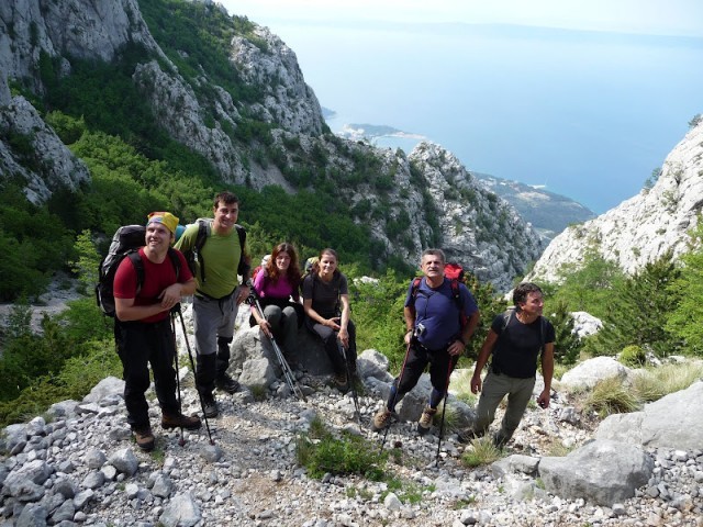 Biokovo Nature Park. HPD 'Ante Bedalov' Split on a climb to Veliki Šibenik and Mali Šibenik.