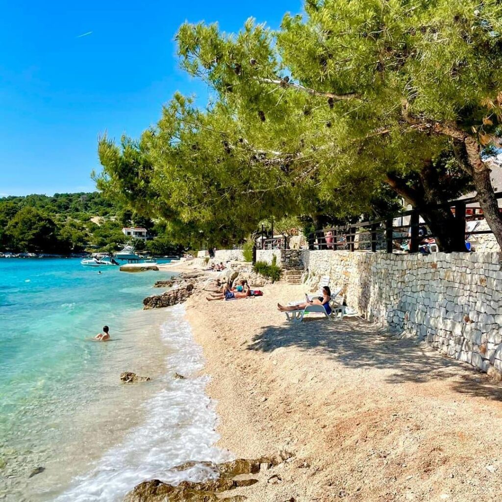 As shown above, typical relaxing on Duga bay beach