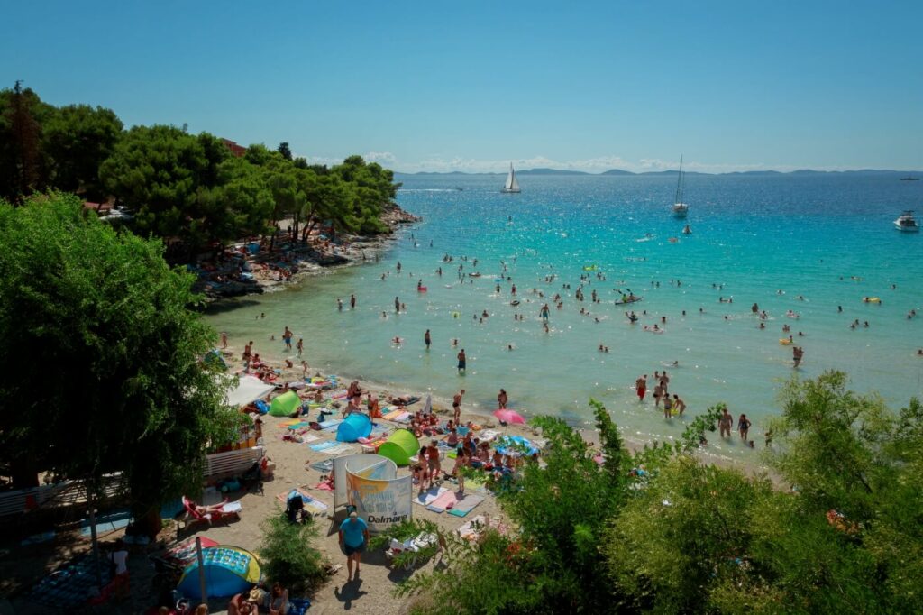 beach at high season